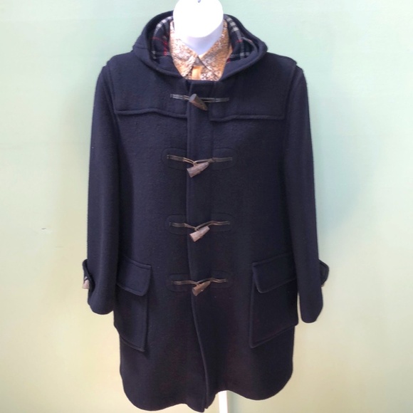 Burberry Women's Navy Blue Wool Duffle Coat w/ COA - Picture 3 of 14